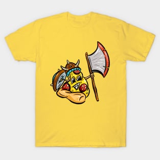 Warrior Viking Pizza Character Pepperoni Axe Gaul T-Shirt